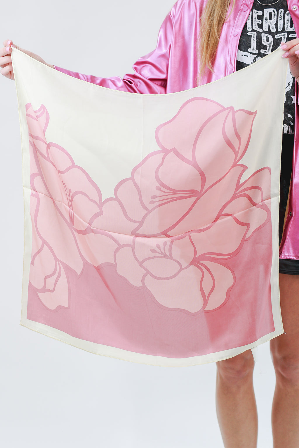 Peony Dreams Scarf In Pink