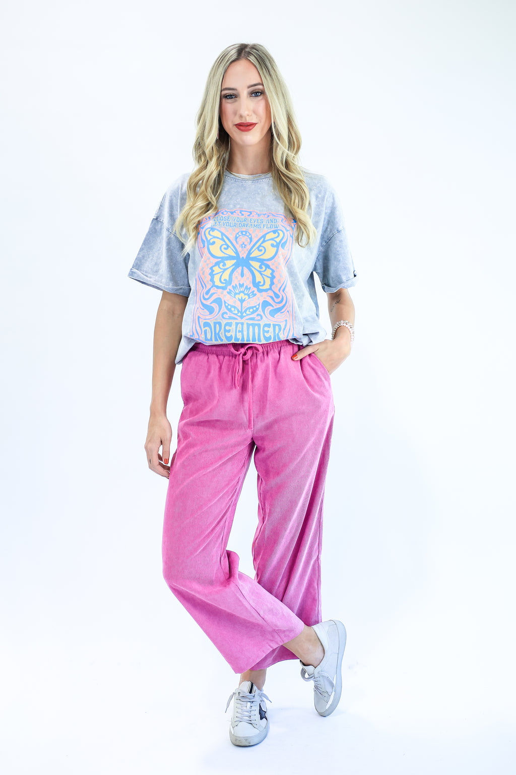 Woodland Wish Corduroy Pant In Orchid