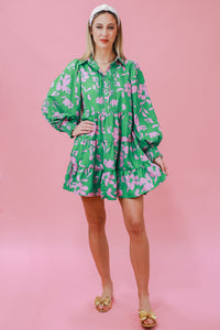 Springing For You Shift Dress In Green
