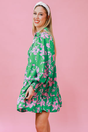Springing For You Shift Dress In Green