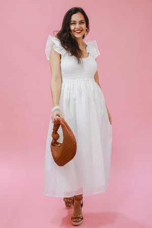 Summer Is On The Way Midi Dress In White