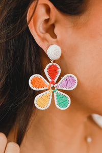 Flower Power Earrings In Multi