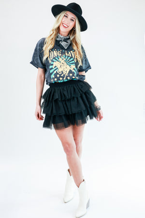 Party Move Tulle Skort In Black