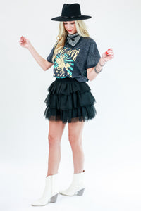 Party Move Tulle Skort In Black