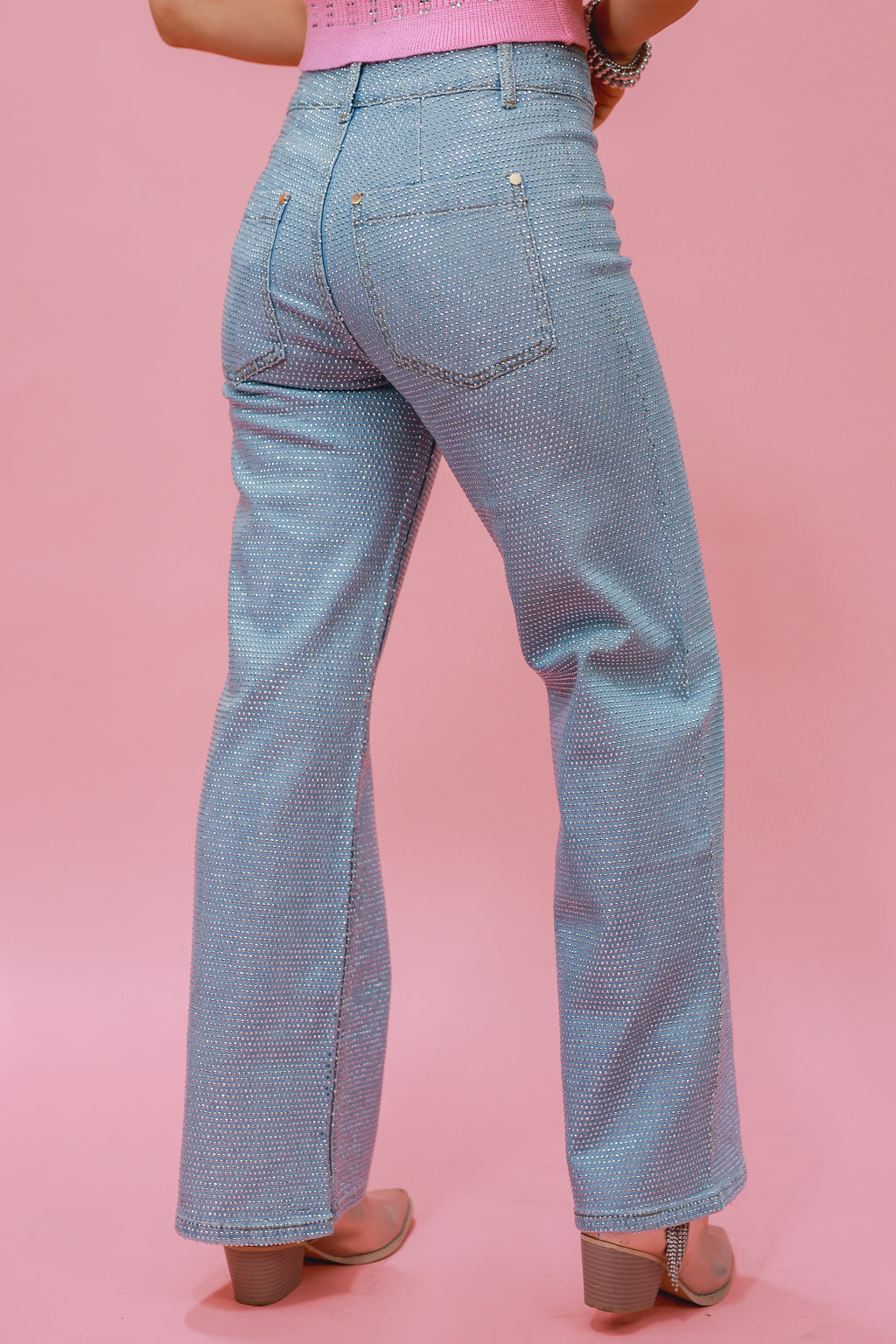 The Charlotte Rhinestone Denim Jeans