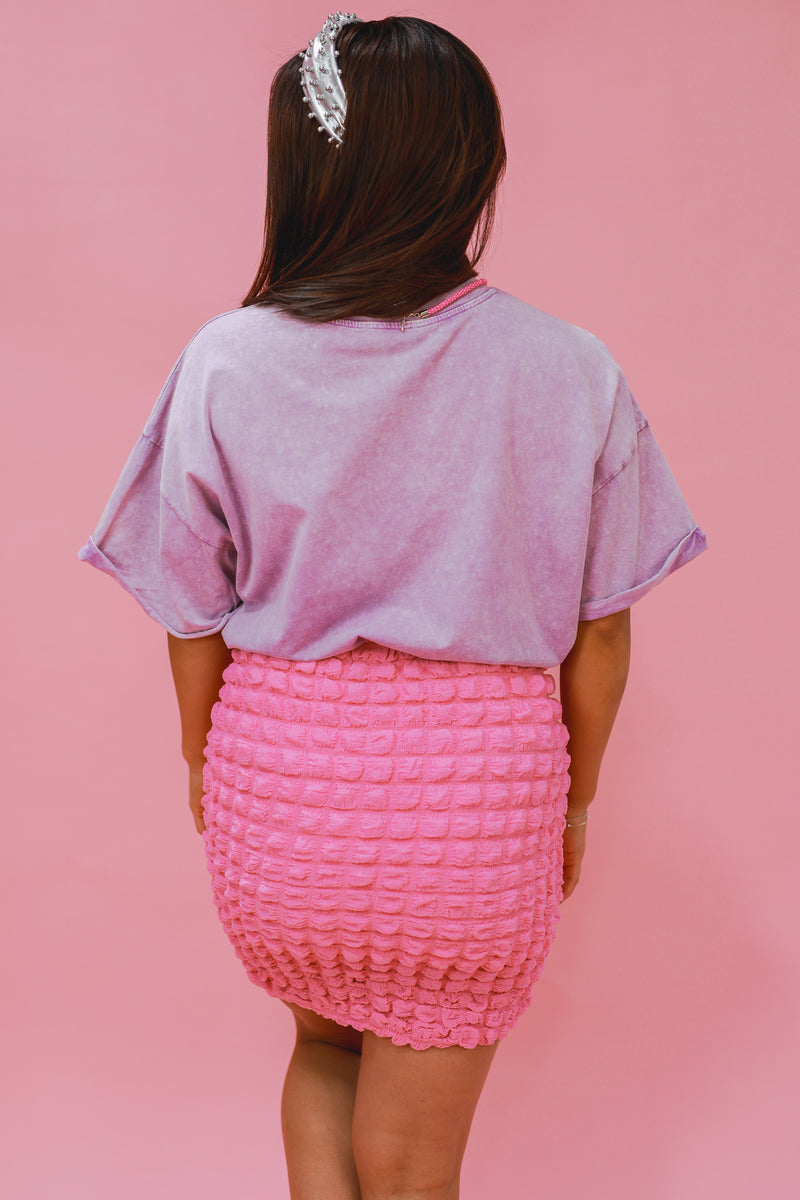 Summer Is Near Textured Skirt In Pink