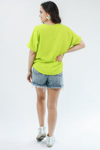 Living In Style Top In Lime