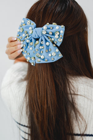 Sweetest Chance Bow In Denim