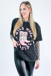Wild West Cowgirl Tee In Black