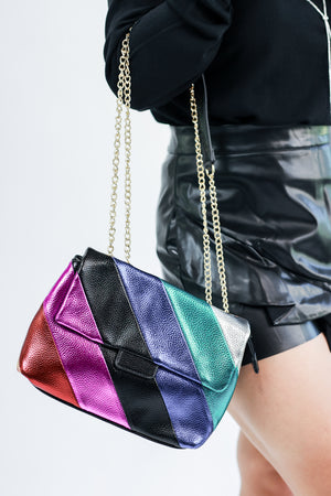 Rainbow Shoulder Bag In Black