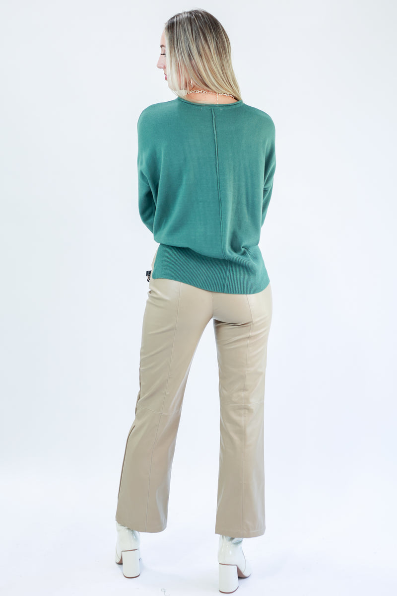 Cuteness Counts Knit Sweater In Sage
