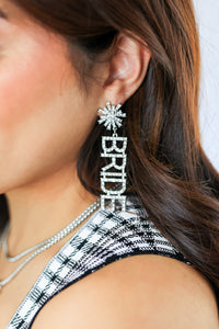 The Bride Rhinestone Earrings In Silver