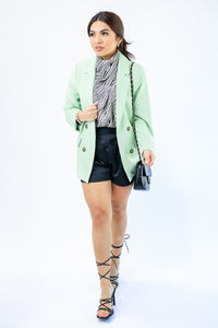 Fit For You Blazer In Celery