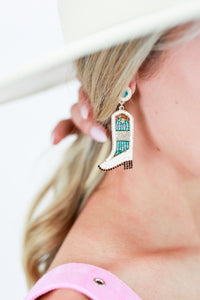 Cowgirl Wild Earrings In Turquoise