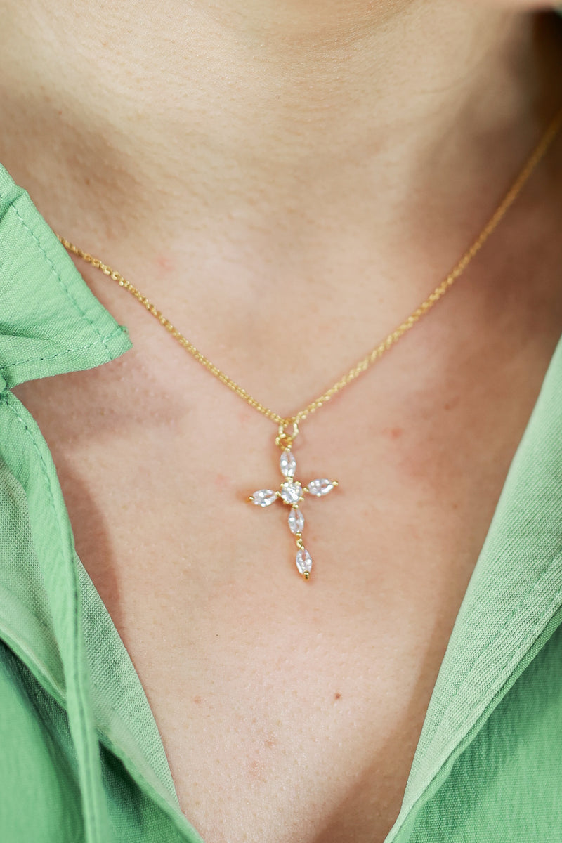 Walk By Faith Necklace In Gold