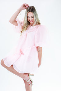 Weekend Party Dress In Soft Pink by Mable
