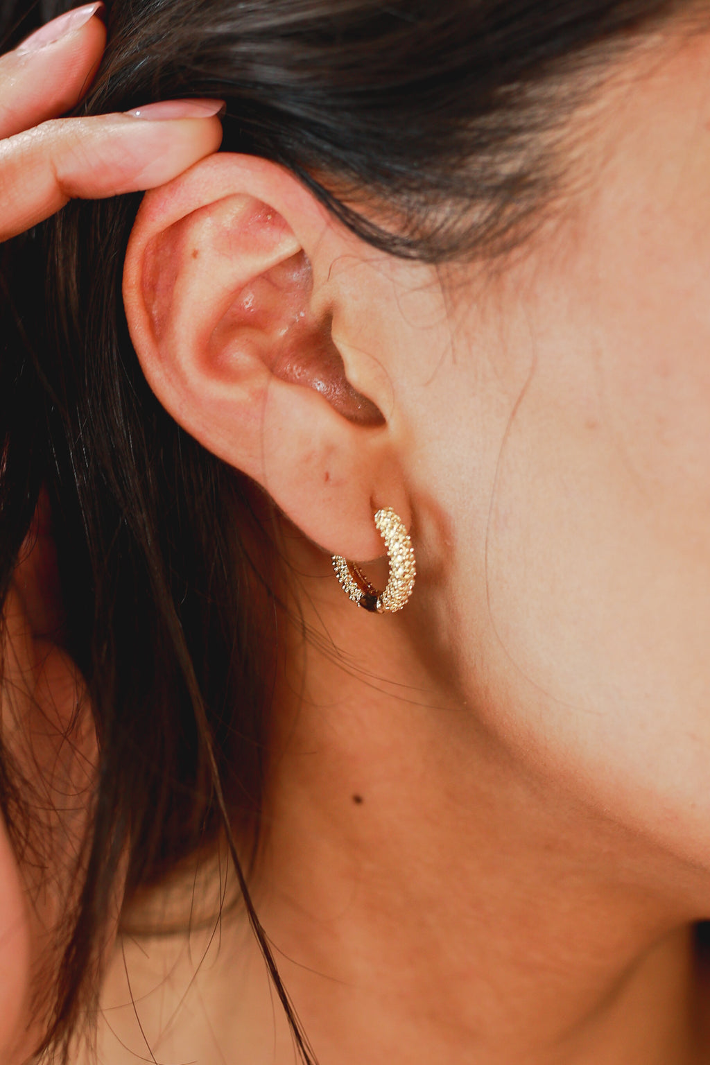 Point Of The Story Earrings In Gold