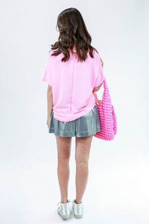 Living In Style Shift Top In Pink