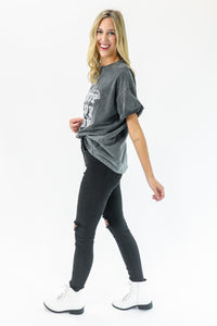 The Paige Distressed Skinny In Black