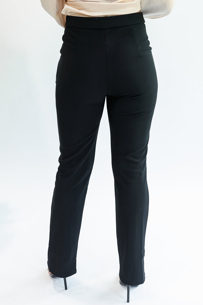 The Rylie High Waist Pants In Black