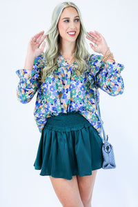 Flirty & Fabulous Skort In Emerald