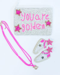 You Are Golden Beaded Pouch