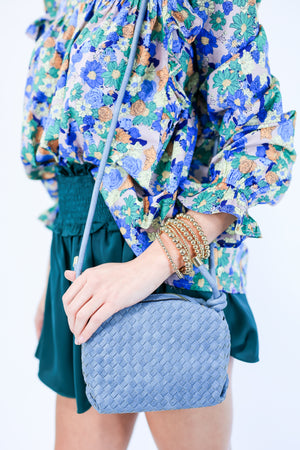 Glorious Time Braided Crossbody In Blue