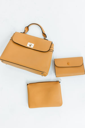 The New Yorker 3 In 1 Tote In Honey