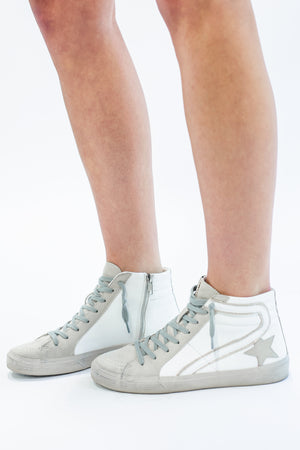 The Roxanne High Top In White by Shu Shop
