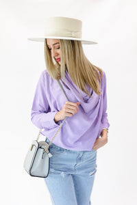 Strong Statement Shift Top In Lavender