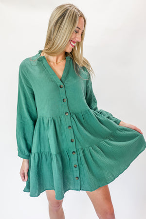 Call The Move Dress In Sage
