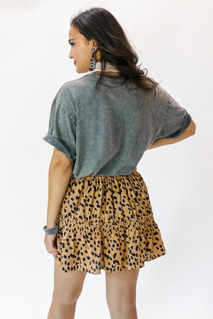 Sounding Alarms Spotted Skirt In Taupe