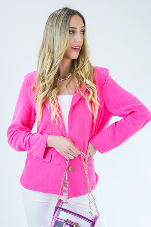 Biggest Moments Blazer In Hot Pink