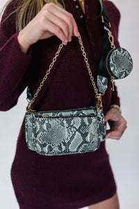 Big Expectations 2 In 1 Snake Print Crossbody