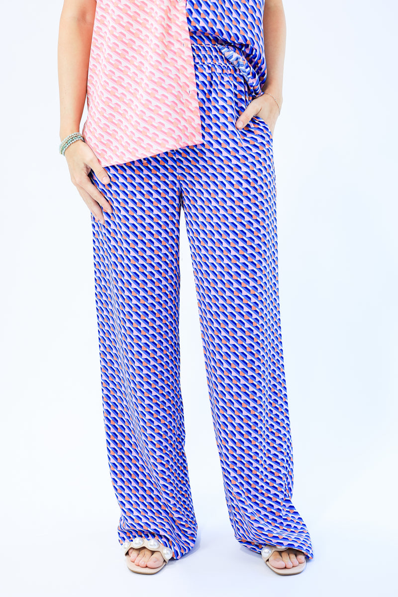 Day Dreaming Abstract Pants In Royal