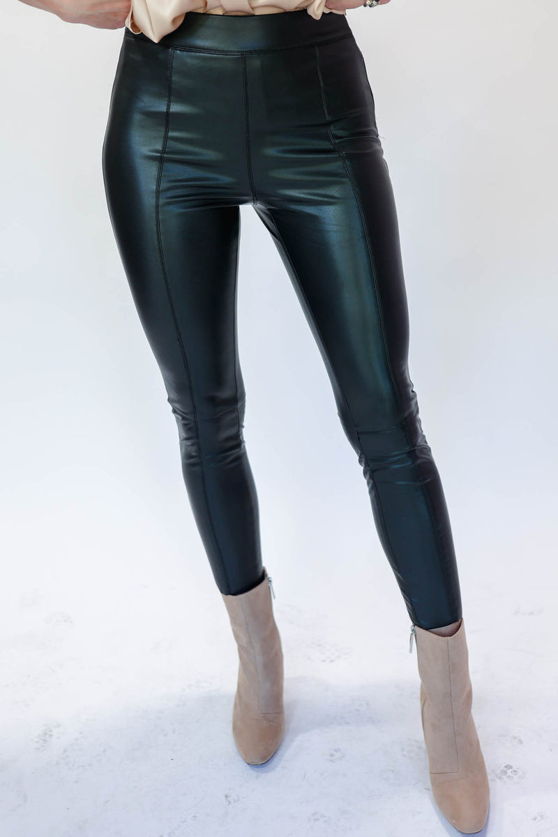 Day To Night Leather Pants In Black