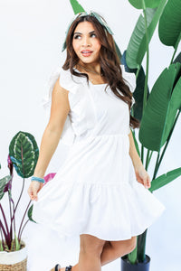 Cute Obsession Shift Dress In White