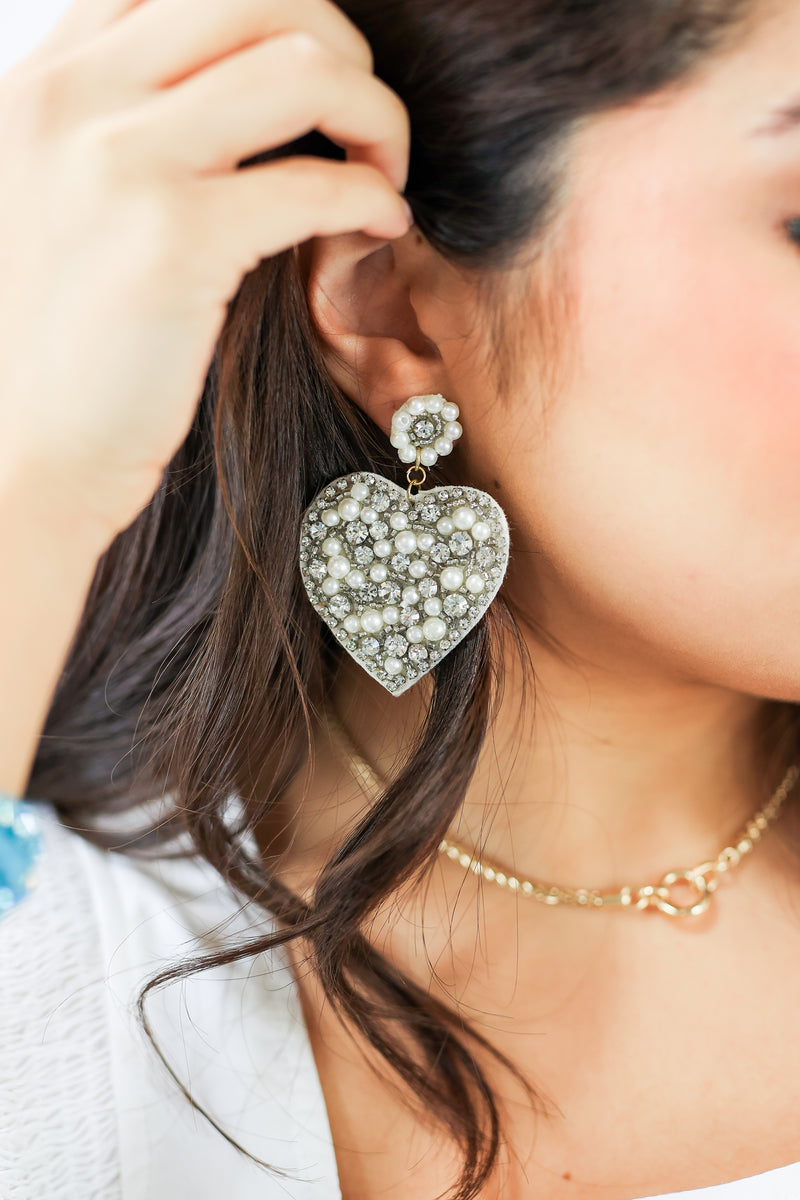 Fresh Start Heart Earrings In Silver