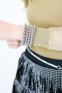 Everyday Layers Bracelet Stack In Silver