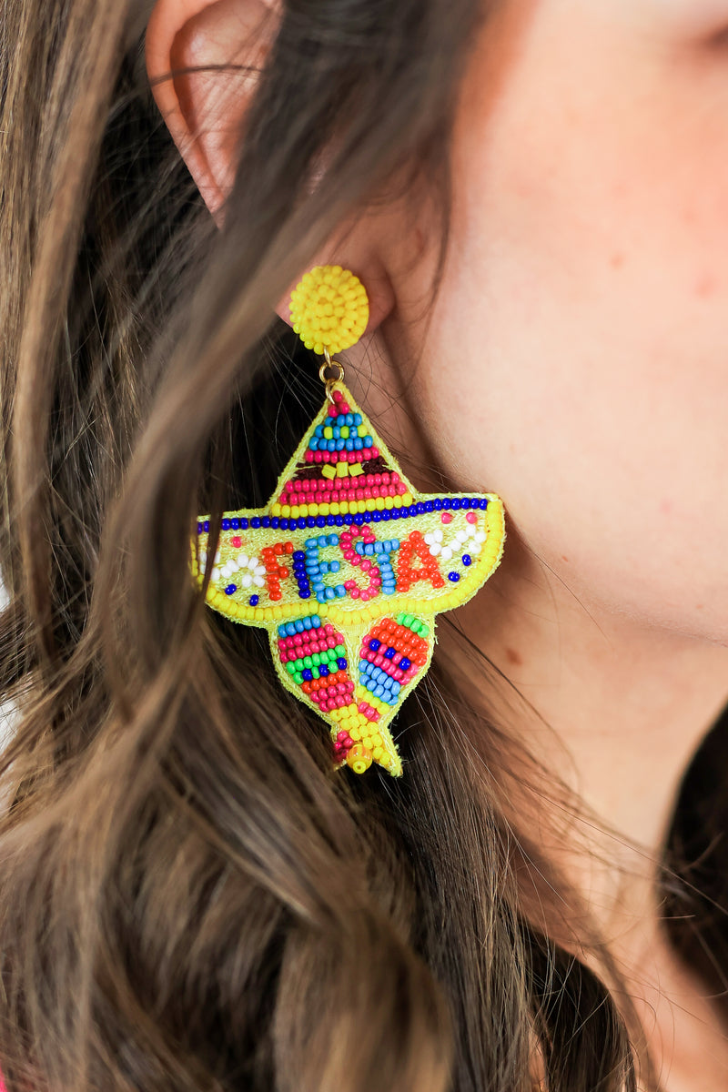 Fiesta Baby Earrings In Yellow