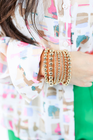 Everyday Layers Bracelet Stack In Gold