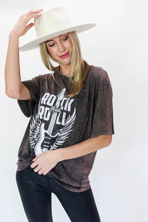 Rock And Roll Tee In Vintage Blush