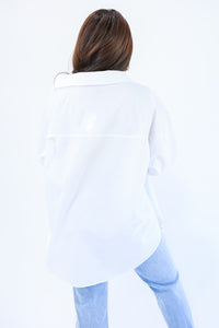 Peaceful Days Button Shirt In White