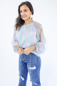 Rainbow Dreamin' Top In Ivory