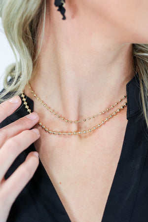 Flirting Details Layered Necklace In Gold