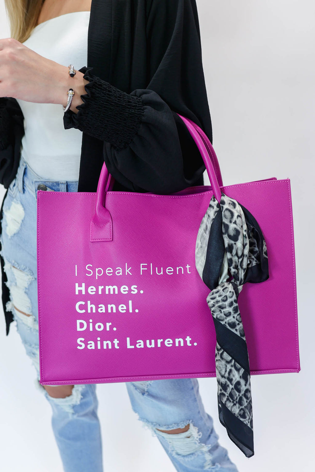 Fluent French Tote In Magenta