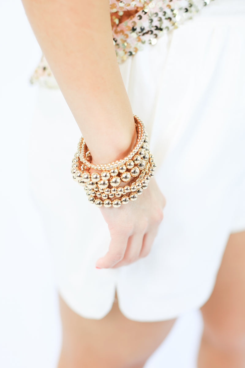 Everyday Layers Bracelet Stack In Gold