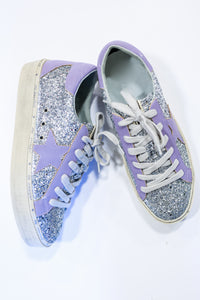 The Pixie Sneaker In Silver Sparkle