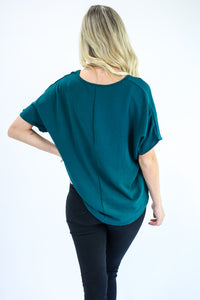 Living With Style Shift Top In Hunter