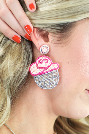 Cowgirl Disco Earrings In Pink